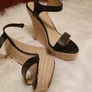 Wedges high heels canvas espadrilles